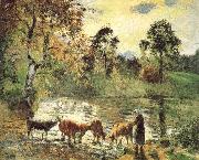 Camille Pissarro Montreal luck construction pond Spain oil painting artist